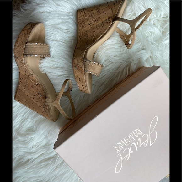 Badgley Mischka Gina Wedge Leather Platform Sandal - Picture 10 of 12